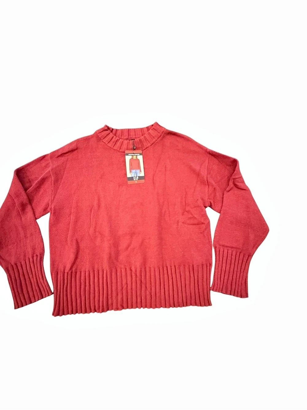 Gap Crewneck Sweater Women’s XL Burgundy Red Pullover New $80 Holiday Soft Cozy